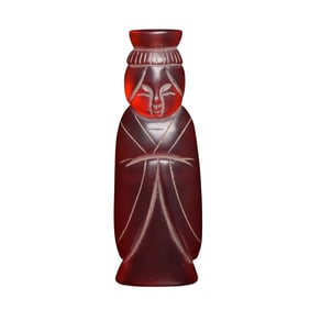 Vintage Zircon Carved Figure Statue