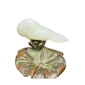 Chinese Hetian Jade Carved Bird Pendant