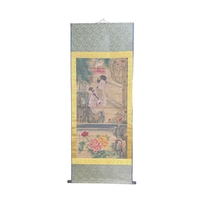 Chinese Watercolour On Xuan Paper Beautiful Woman Design Painting