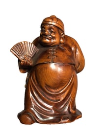 Chinese Boxwood Wood Carved Figure Statue