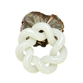 Chinese Hetian Jade Carved Lucky Pendant