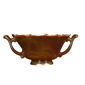 Chinese Inlaying Gold Edge Agate Cup