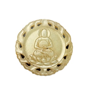 Vintage Chinese Hetian Jade Carved Buddha Pendant