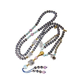 Hand Woven Beautiful White Crystal Beads Necklace