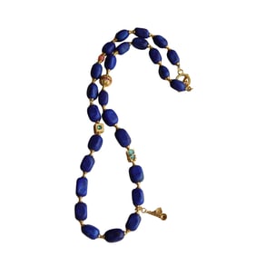 Hand Woven Lapis Lazuli Beads Necklace