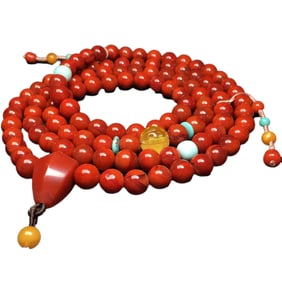 Exquisite Chinese Nanhong Agate Beads Necklace/Bracelet