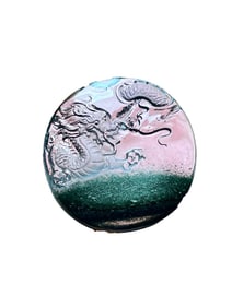 Beautiful Green Crystal Carved Fortune Dragon Pendant