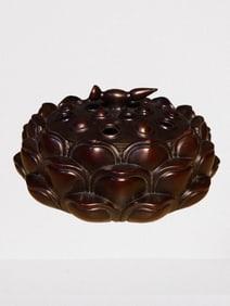 Vintage Chinese Copper Lotus Pod Incense Burner