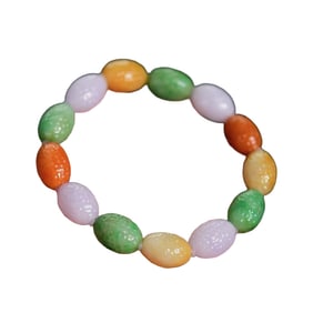Hand Woven Exquisite Jadeite Beads Bracelet