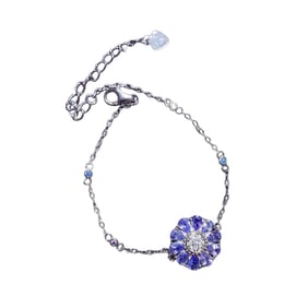 Beautiful 925 Silver Inlay Tanzanite Bracelet