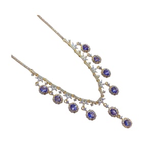 Beautiful 925 Silver Inlay Tanzanite Necklace
