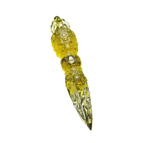 Beautiful Yellow Crystal Carved Pestle Xiangmo Pendant