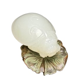 Superb Chinese Hetian Jade Carved Dragon Turtle Pendant