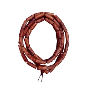 Hand Woven Chenxiang Wood Beads Bracelet