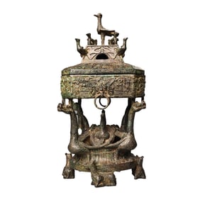 Vintage Chinese Bronze Divine Beast incense Burner