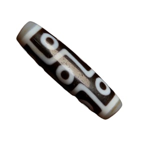 Old Tibetan 9 Eye DZI Agate Lucky Pendant