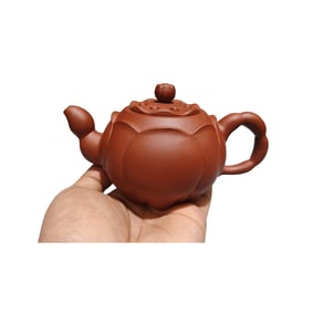 Antique Chinese Yixing Zisha Lotus Pod Teapot