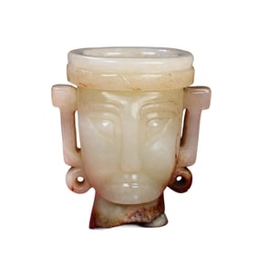 Superb Vintage Chinese Hetian Jade Carved Figure Statue