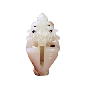 Superb Chinese Hetian Jade Carved Figure Pendant