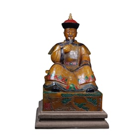 Superb Vintage Chinese Tianhuang Stone Carved Emperor Seal Statue