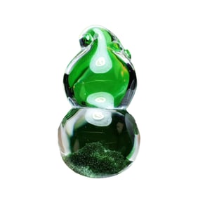 Beautiful Natural Green Crystal Carved Gourd Pendant
