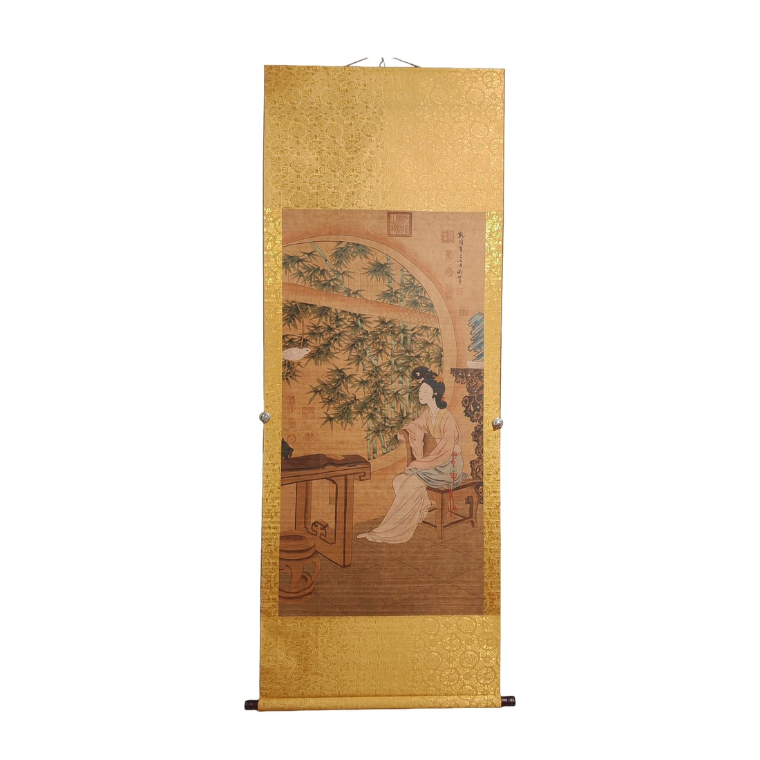 Chinese Watercolour On Xuan Paper Beautiful Woman Design Painting: Chinese Watercolour On Xuan Paper Beautiful Woman Design Painting Dimension: 2060 x 750 (mm)81.10 x 29.53 (inches)Dimension: 1310 x 640 (mm)51.57 x 25.20 (inches)