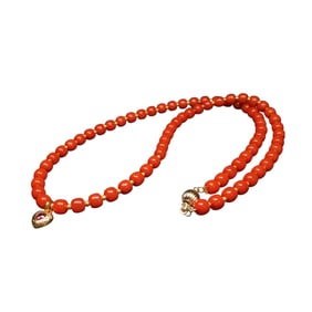 Chinese Nanhong Agate Beads Pendant/Necklace