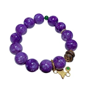 Hand Woven Beautiful Amethyst Beads Bracelet