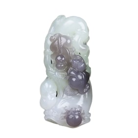 Superb Chinese Hetian Jade Carved Monkey Pendant
