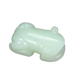 Chinese Natural Hetian Jade Carved Frog Pendant