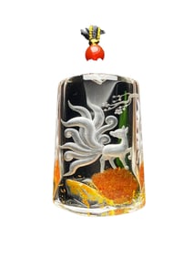 Beautiful Crystal Inner Carving Nine-tailed Fox Pendant