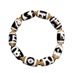 Old Tibetan DZI Agate Beads Bracelet
