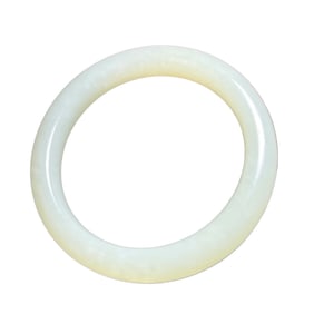 Inside Diameter 57mm Chinese White Hetian Jade Bracelet