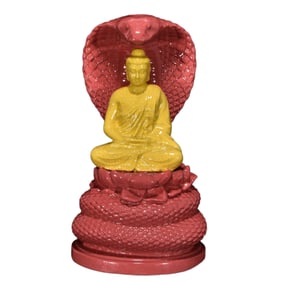 Chinese Chai Kiln Porcelain Siddhartha Buddha Statue