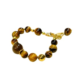 Hand Woven Beautiful Tiger's eye Stone Beads Bracelet
