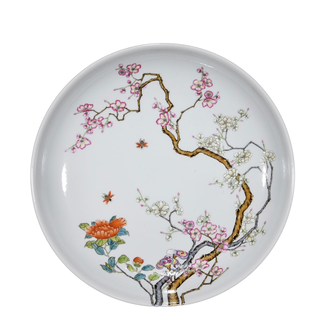Chinese Qing Dynasty Famille Rose Hundreds Of Flowers In Bloom Design Porcelain Plate (1 of 10)