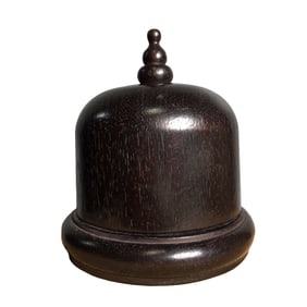 Vintage Chinese Zitan Wood Thumb Ring Box