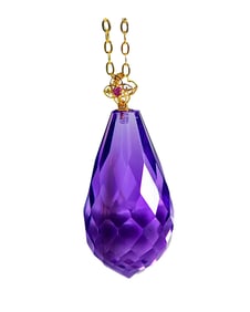 Beautiful Amethyst Carved Lucky Pendant