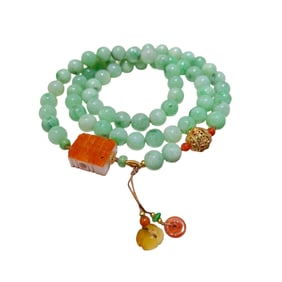 Hand Woven Beautiful Jadeite Beads Necklace