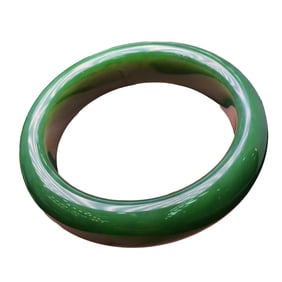 Inside Diameter 57mm High Quality Chinese Green Hetian Jade Bracelet