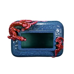 Chinese Jun Kiln Chi Dragon Porcelain Brush Washer