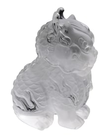 Beautiful White Hetian Jade Carved Fortune Kylin Statue