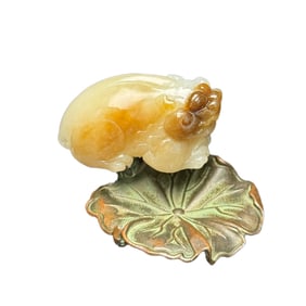 Chinese Natural Hetian Jade Carved Fortune Pixiu Pendant