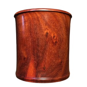 Vintage Huanghuali Wood Brush Pot