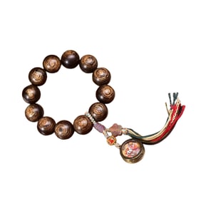 Hand Woven Chenxiang Wood Beads Bracelet