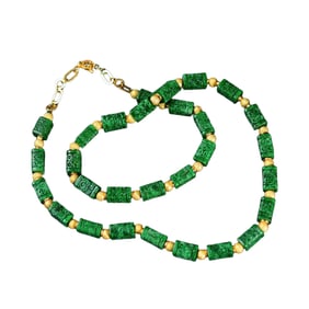 High Quality Green Jadeite Beads Necklace
