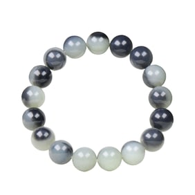 Hand Woven Superb Chinese Hetian Jade Beads Bracelet