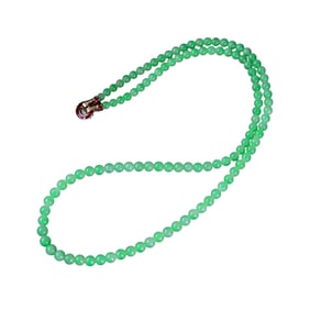 High Quality Green Jadeite Beads Necklace