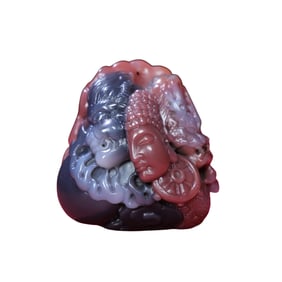 Beautiful Chinese Agate Carved Buddha Statue
