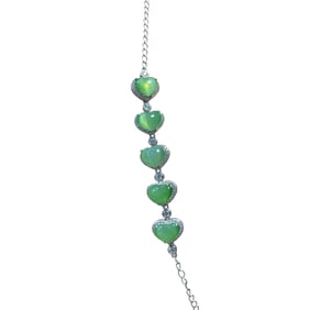 Chinese Green Hetian Jade Bead Bracelet